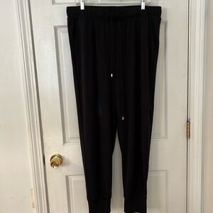 INC International concepts size XL black silky joggers pull on elastic waist